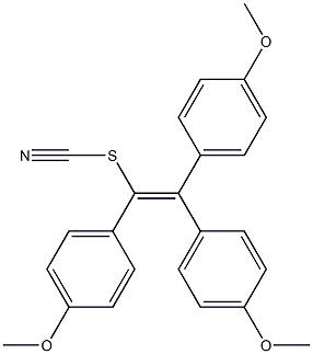 1,2,2-Tris(4-methoxyphenyl)ethenyl thiocyanate Structure