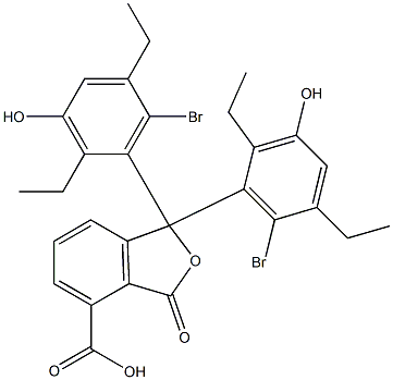 1,1-Bis(6-bromo-2,5-diethyl-3-hydroxyphenyl)-1,3-dihydro-3-oxoisobenzofuran-4-carboxylic acid Structure