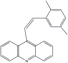 9-[(Z)-2-(2,5-Dimethylphenyl)ethenyl]acridine 구조식 이미지