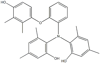 N,N-Bis(6-hydroxy-2,4-dimethylphenyl)-2-(4-hydroxy-2,3-dimethylphenoxy)benzenamine Structure