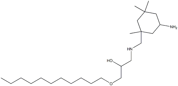 3-[[N-(2-Hydroxy-3-undecyloxypropyl)amino]methyl]-3,5,5-trimethylcyclohexylamine Structure