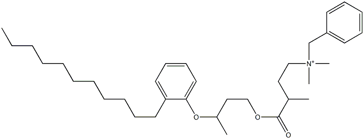 N,N-Dimethyl-N-benzyl-N-[3-[[3-(2-undecylphenyloxy)butyl]oxycarbonyl]butyl]aminium 구조식 이미지