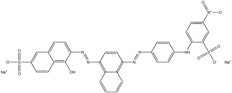 7-[[4-[[4-[(4-Nitro-2-sulfophenyl)amino]phenyl]azo]-1-naphtyl]azo]-8-hydroxy-3-naphthalenesulfonic acid disodium salt Structure