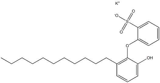 2'-Hydroxy-6'-undecyl[oxybisbenzene]-2-sulfonic acid potassium salt Structure