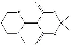 2,2-Dimethyl-5-[(tetrahydro-3-methyl-2H-1,3-thiazin)-2-ylidene]-1,3-dioxane-4,6-dione Structure