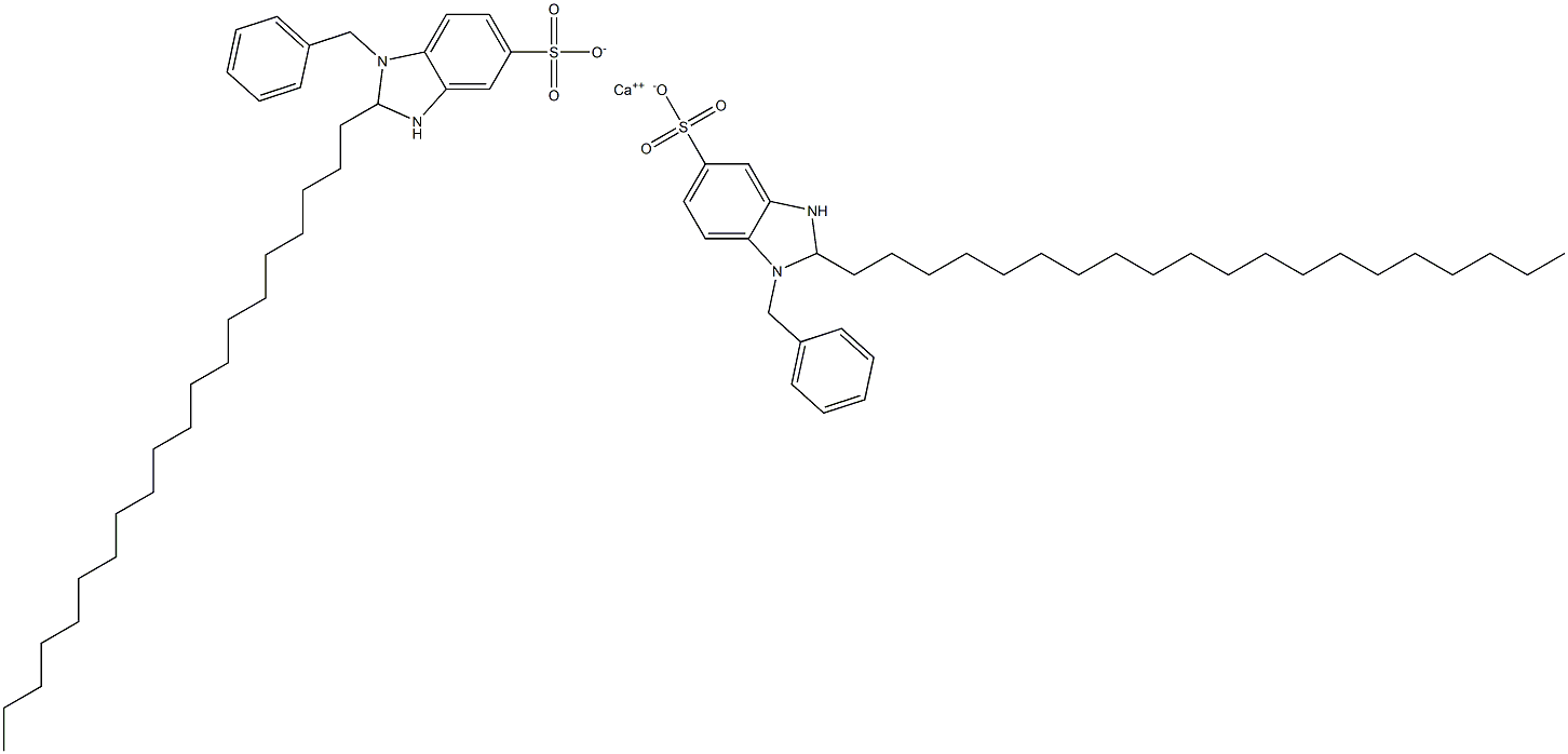 Bis(1-benzyl-2,3-dihydro-2-icosyl-1H-benzimidazole-5-sulfonic acid)calcium salt 구조식 이미지