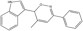 6-(1H-Indol-3-yl)-5-methyl-3-phenyl-6H-1,2-oxazine 구조식 이미지