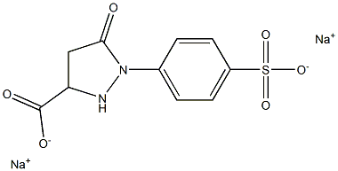5-Oxo-1-(4-sulfophenyl)-3-pyrazolidinecarboxylic acid disodium salt 구조식 이미지