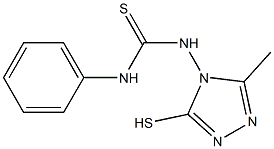 4-[[Phenylthiocarbamoyl]amino]-5-methyl-4H-1,2,4-triazole-3-thiol 구조식 이미지