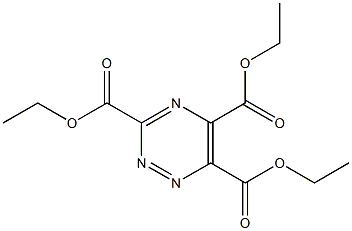 3-(Ethoxycarbonyl)-5-(ethoxycarbonyl)-6-(ethoxycarbonyl)-1,2,4-triazine 구조식 이미지