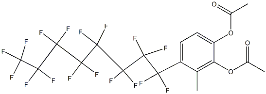 4-(Heptadecafluorooctyl)-3-methylbenzene-1,2-diol diacetate Structure