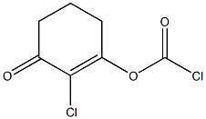 Chloroformic acid 2-chloro-3-oxo-1-cyclohexenyl ester 구조식 이미지