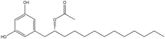 3-[(2R)-2-Acetoxytridecyl]benzene-1,5-diol Structure