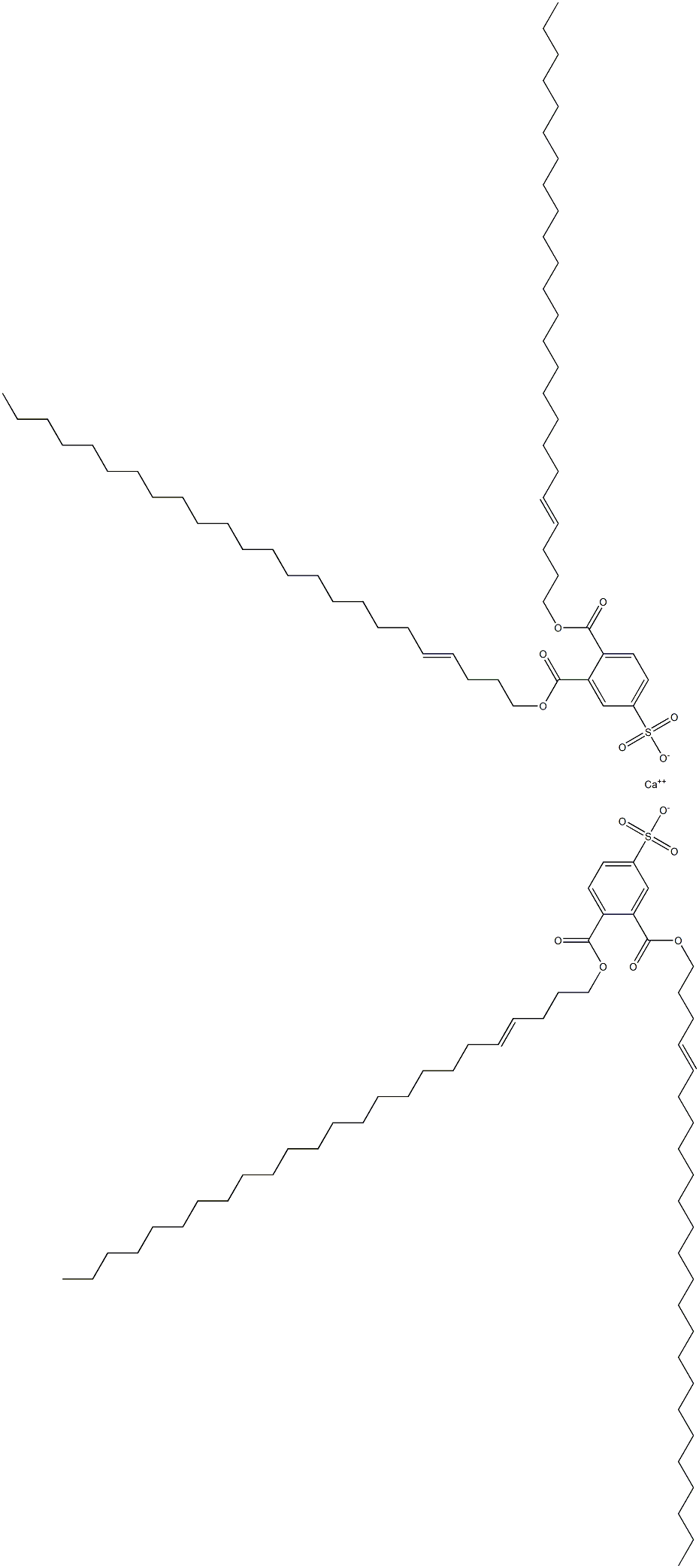 Bis[3,4-di(4-tetracosenyloxycarbonyl)benzenesulfonic acid]calcium salt Structure