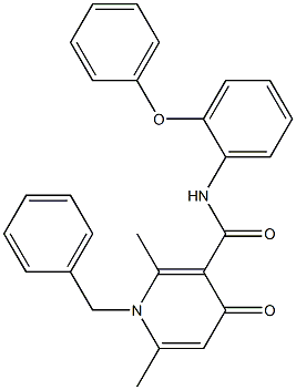 N-(2-Phenoxyphenyl)-1-benzyl-2,6-dimethyl-4-oxo-1,4-dihydro-3-pyridinecarboxamide Structure