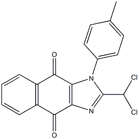 2-(Dichloromethyl)-1-(4-methylphenyl)-1H-naphth[2,3-d]imidazole-4,9-dione Structure