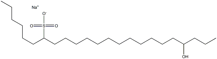 20-Hydroxytricosane-7-sulfonic acid sodium salt Structure