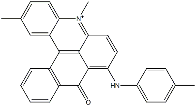 2,5-Dimethyl-8-[(4-methylphenyl)amino]-9-oxo-9H-naphth[3,2,1-kl]acridin-5-ium 구조식 이미지