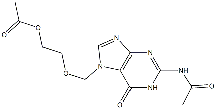 2-(Acetylamino)-7-(2-acetoxyethoxymethyl)-7H-purine-6(1H)-one 구조식 이미지