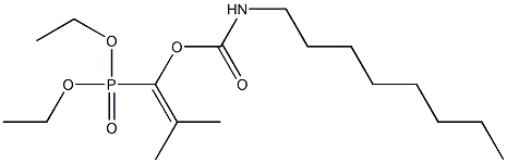 1-(Octylaminocarbonyloxy)-2-methyl-1-propenylphosphonic acid diethyl ester 구조식 이미지