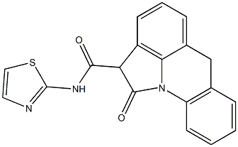 N-(2-Thiazolyl)-1,2-dihydro-1-oxo-6H-pyrrolo[3,2,1-de]acridine-2-carboxamide 구조식 이미지