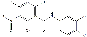 2,4,6-Trihydroxy-3-nitro-N-(3,4-dichlorophenyl)benzamide Structure