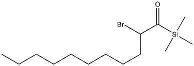 Trimethyl(2-bromoundecanoyl)silane Structure