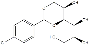 1-O,3-O-(4-Chlorobenzylidene)-L-glucitol 구조식 이미지