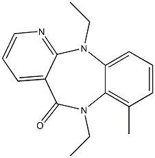 6,11-Dihydro-6,11-diethyl-7-methyl-5H-pyrido[2,3-b][1,5]benzodiazepin-5-one Structure