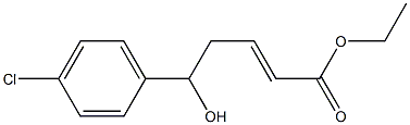5-Hydroxy-5-(4-chlorophenyl)-2-pentenoic acid ethyl ester Structure