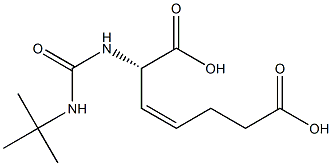 (2S,3Z)-2-[[[(1,1-Dimethylethyl)amino]carbonyl]amino]-3-heptenedioic acid 구조식 이미지