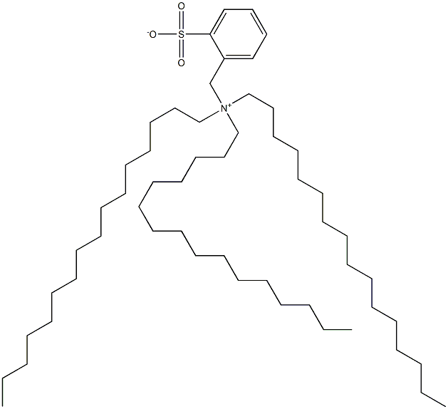 N,N,N-Trishexadecyl-2-sulfonatobenzenemethanaminium 구조식 이미지