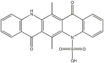 5,7,12,14-Tetrahydro-6,13-dimethyl-7,14-dioxoquino[2,3-b]acridine-5-sulfonic acid 구조식 이미지