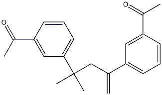 2,4-Bis(3-acetylphenyl)-4-methyl-1-pentene Structure