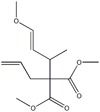 2-(2-Propenyl)-2-(1-methyl-3-methoxy-2-propenyl)malonic acid dimethyl ester 구조식 이미지