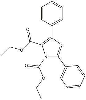 3,5-Diphenyl-1H-pyrrole-1,2-dicarboxylic acid diethyl ester 구조식 이미지