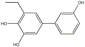 5-Ethyl-1,1'-biphenyl-3,3',4-triol 구조식 이미지