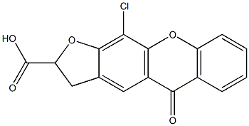 2,3-Dihydro-11-chloro-5-oxo-5H-furo[3,2-b]xanthene-2-carboxylic acid Structure