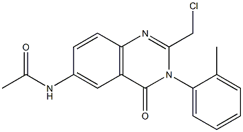 6-Acetylamino-2-chloromethyl-3-(o-tolyl)-4(3H)-quinazolinone 구조식 이미지