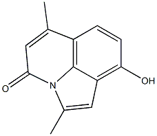 2,6-Dimethyl-9-hydroxy-4H-pyrrolo[3,2,1-ij]quinolin-4-one 구조식 이미지