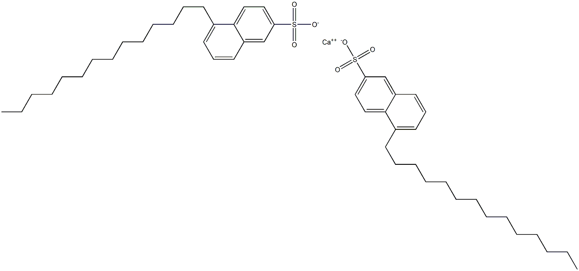 Bis(5-tetradecyl-2-naphthalenesulfonic acid)calcium salt Structure