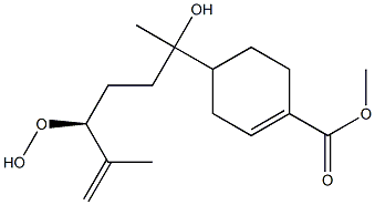 4-[(4S)-1-Hydroxy-4-hydroperoxy-1,5-dimethyl-5-hexen-1-yl]-1-cyclohexene-1-carboxylic acid methyl ester 구조식 이미지