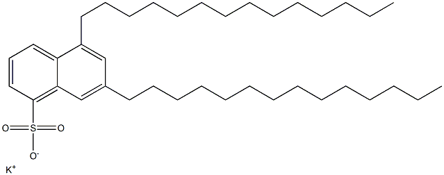 5,7-Ditetradecyl-1-naphthalenesulfonic acid potassium salt 구조식 이미지