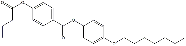 p-Butanoyloxybenzoic acid p-(heptyloxy)phenyl ester 구조식 이미지