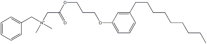 N,N-Dimethyl-N-benzyl-N-[[[3-(3-nonylphenyloxy)propyl]oxycarbonyl]methyl]aminium 구조식 이미지