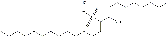 9-Hydroxytricosane-10-sulfonic acid potassium salt 구조식 이미지