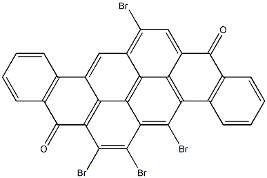 5,6,7,14-Tetrabromo-8,16-pyranthrenedione 구조식 이미지