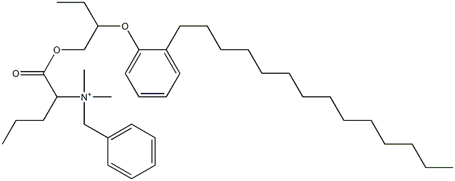 N,N-Dimethyl-N-benzyl-N-[1-[[2-(2-tetradecylphenyloxy)butyl]oxycarbonyl]butyl]aminium Structure