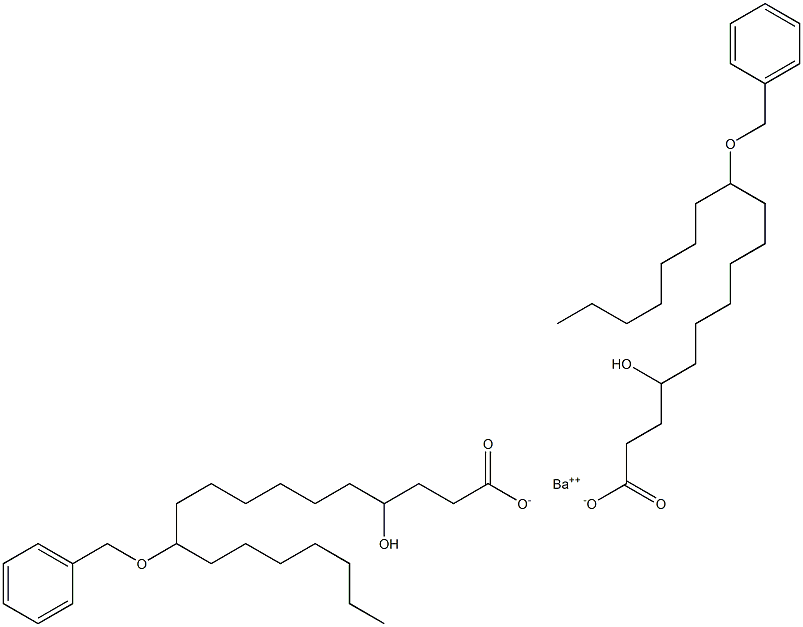 Bis(11-benzyloxy-4-hydroxystearic acid)barium salt Structure