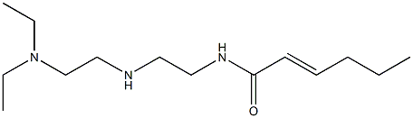 N-[2-[2-(Diethylamino)ethylamino]ethyl]-2-hexenamide 구조식 이미지